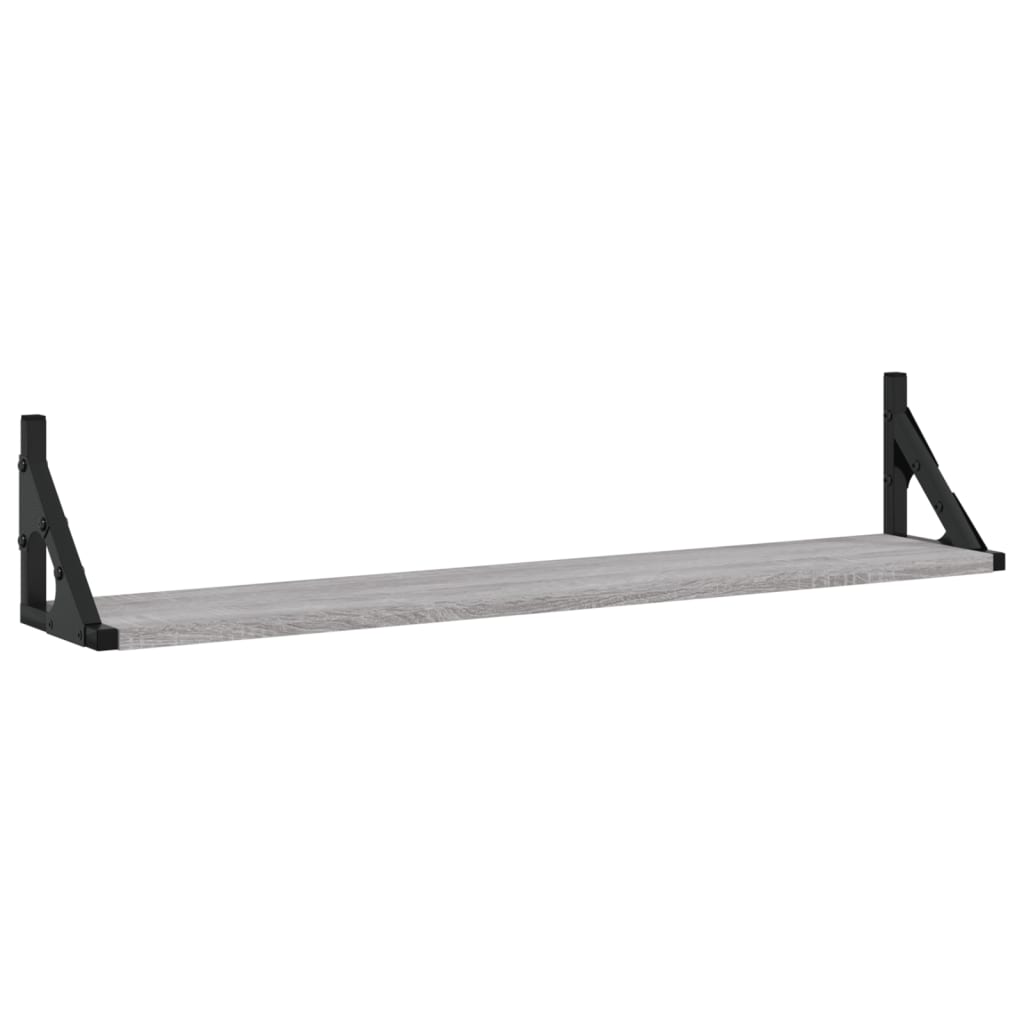Wandschappen 2 St 80X15X15,5 Cm Bewerkt Hout Grijs Sonoma Eiken