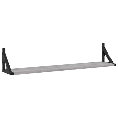 Wandschappen 2 St 80X15X15,5 Cm Bewerkt Hout Grijs Sonoma Eiken