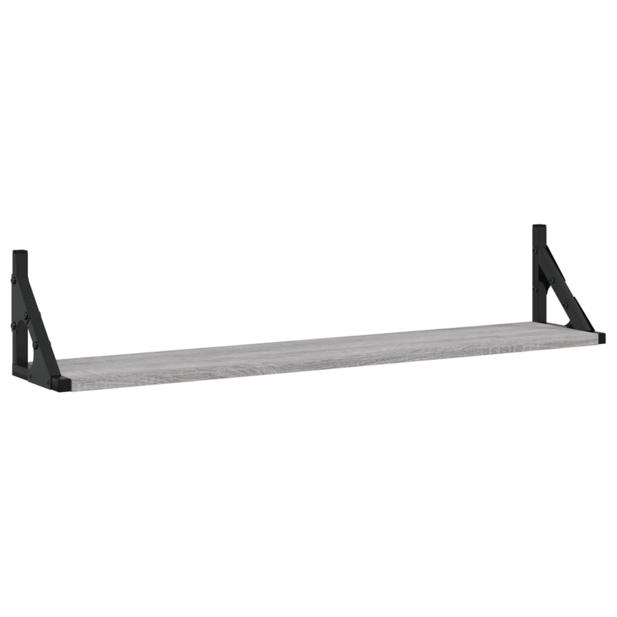 Wandschappen 2 St 80X15X15,5 Cm Bewerkt Hout Grijs Sonoma Eiken