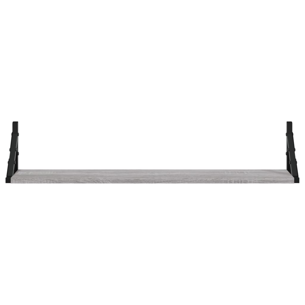 Wandschappen 2 St 80X15X15,5 Cm Bewerkt Hout Grijs Sonoma Eiken