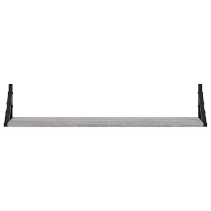 Wandschappen 2 St 80X15X15,5 Cm Bewerkt Hout Grijs Sonoma Eiken
