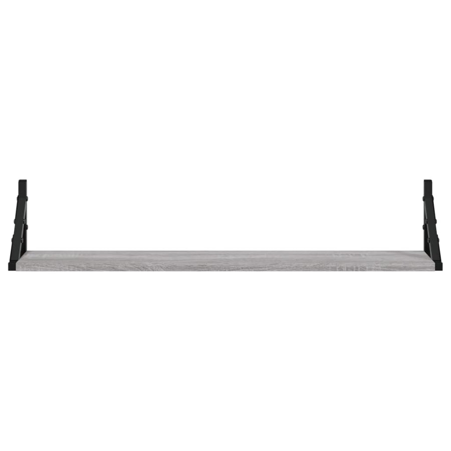 Wandschappen 2 St 80X15X15,5 Cm Bewerkt Hout Grijs Sonoma Eiken