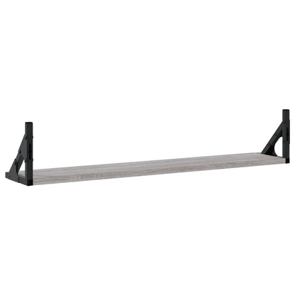 Wandschappen 2 St 80X15X15,5 Cm Bewerkt Hout Grijs Sonoma Eiken