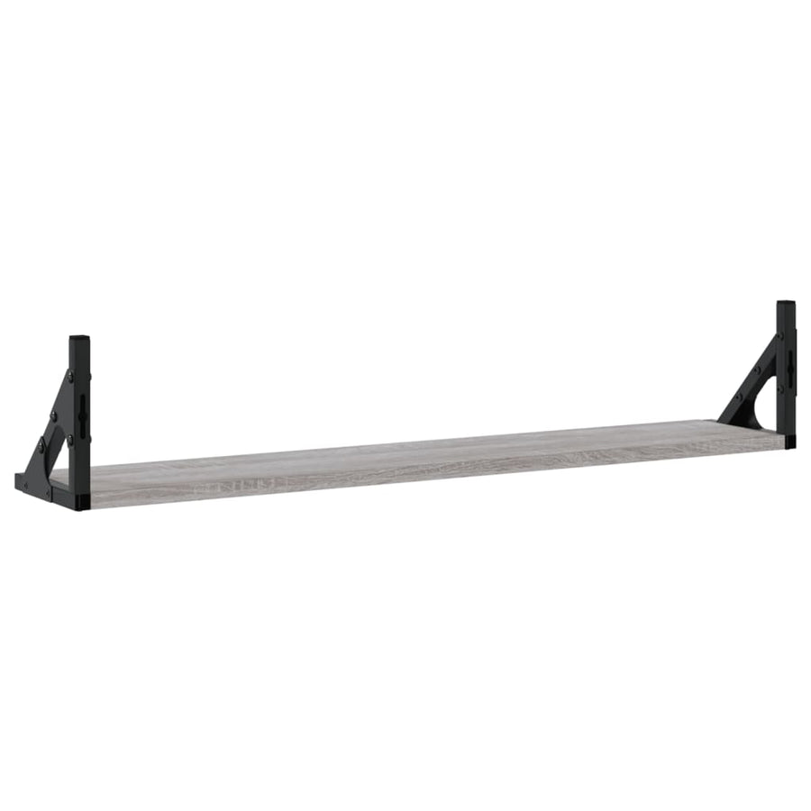 Wandschappen 2 St 80X15X15,5 Cm Bewerkt Hout Grijs Sonoma Eiken