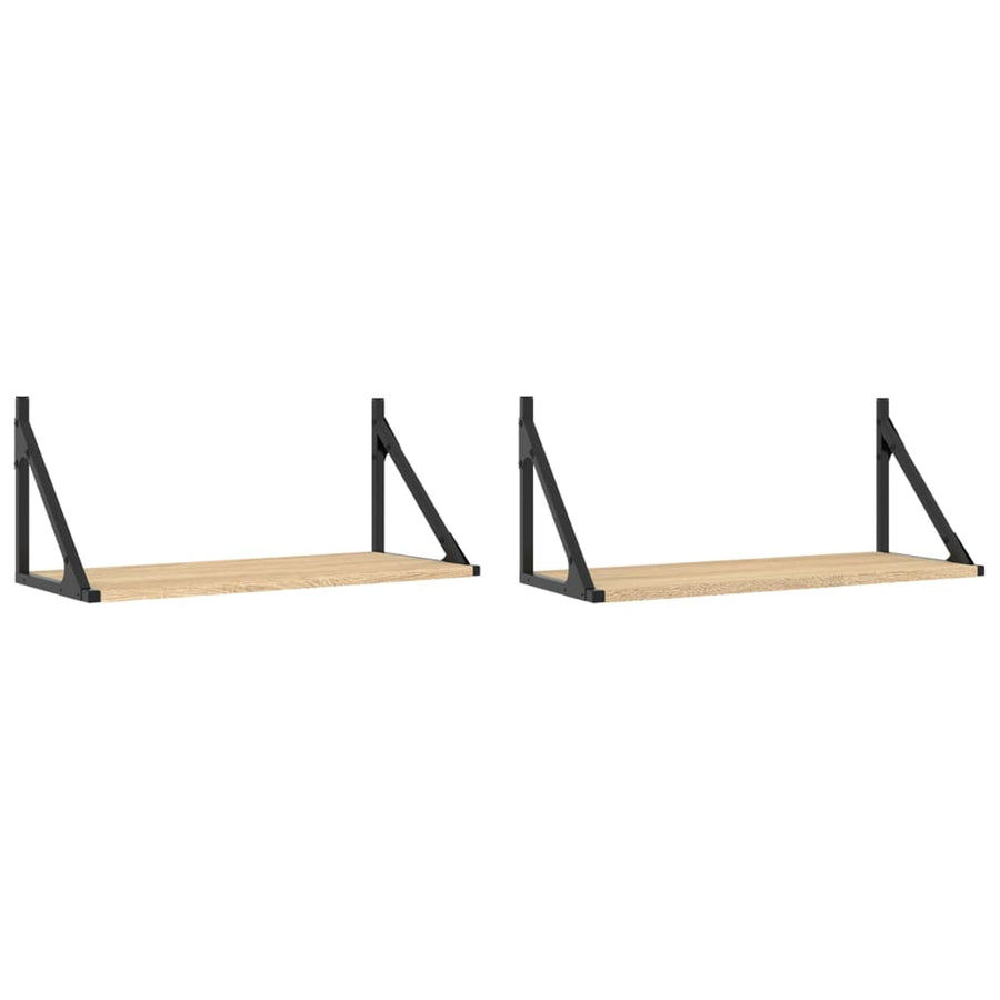 Wandschappen 2 St 60X25X25,5 Cm Bewerkt Hout Sonoma Eikenkleur