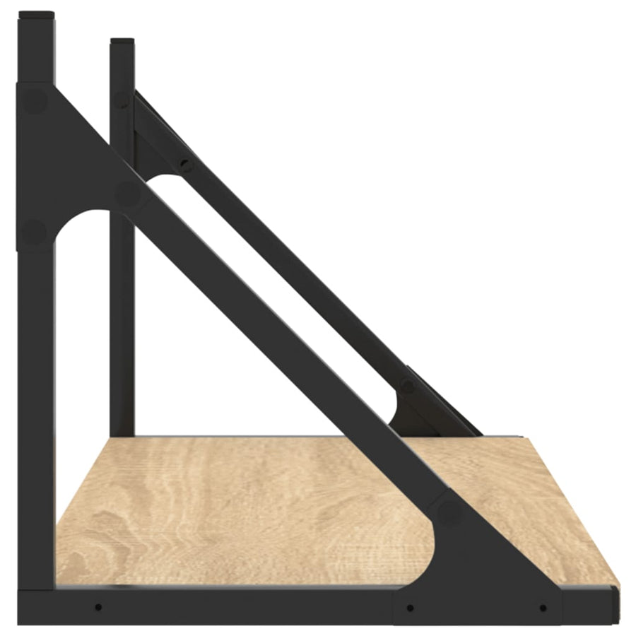 Wandschappen 2 St 60X25X25,5 Cm Bewerkt Hout Sonoma Eikenkleur