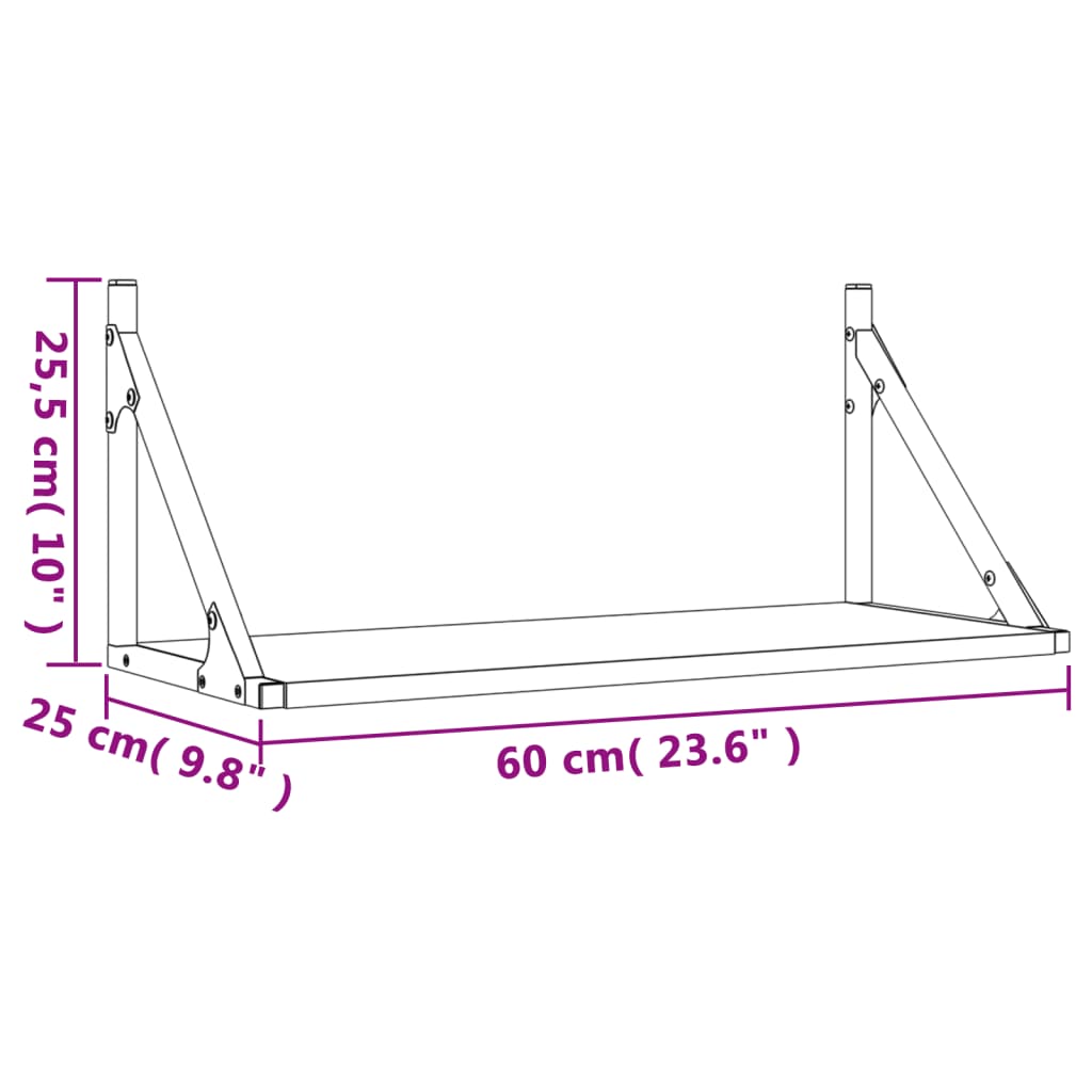 Wandschappen 2 St 60X25X25,5 Cm Bewerkt Hout Sonoma Eikenkleur