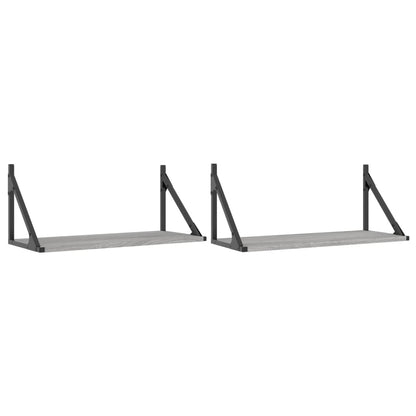 Wandschappen 2 St 60X25X25,5 Cm Bewerkt Hout Grijs Sonoma Eiken