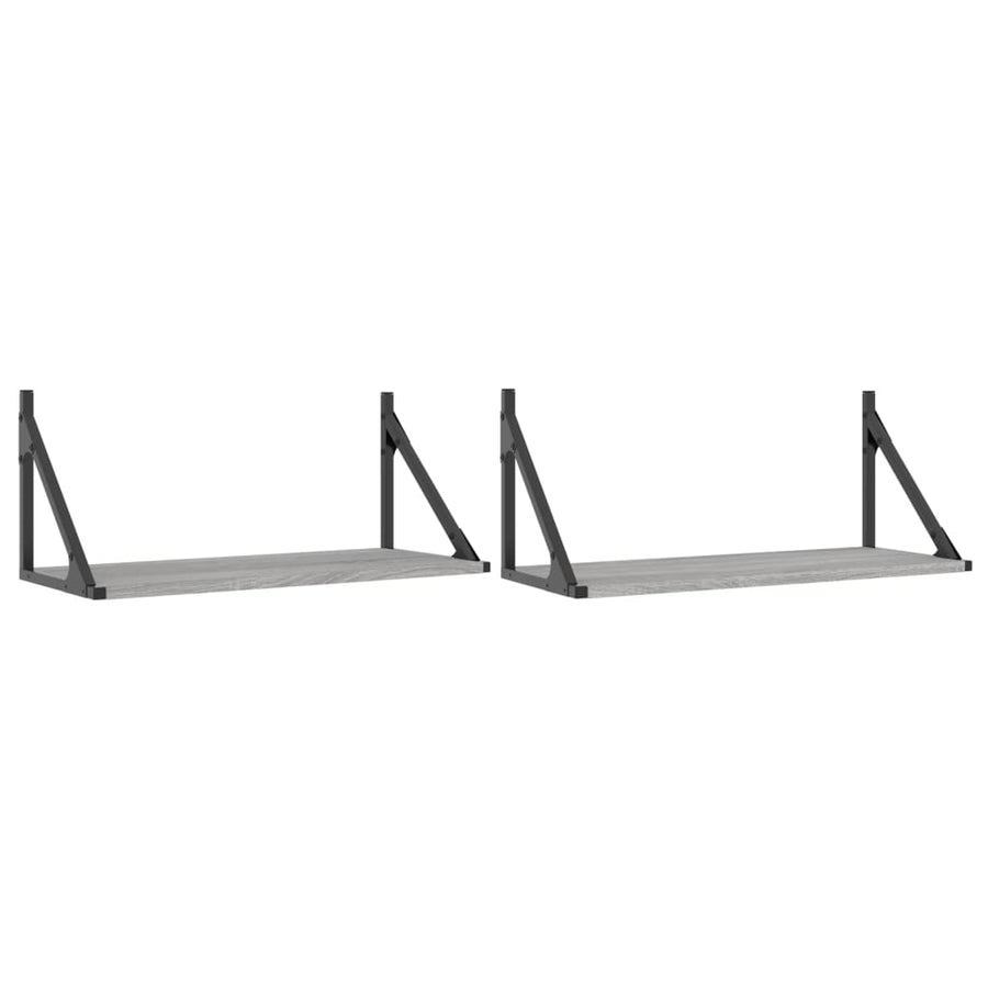 Wandschappen 2 St 60X25X25,5 Cm Bewerkt Hout Grijs Sonoma Eiken