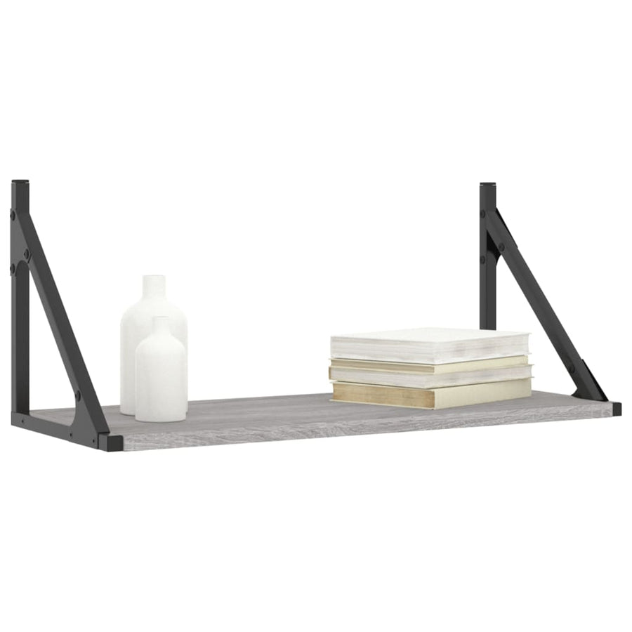 Wandschappen 2 St 60X25X25,5 Cm Bewerkt Hout Grijs Sonoma Eiken