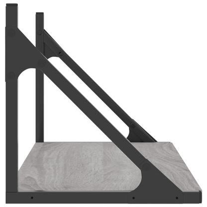 Wandschappen 2 St 60X25X25,5 Cm Bewerkt Hout Grijs Sonoma Eiken