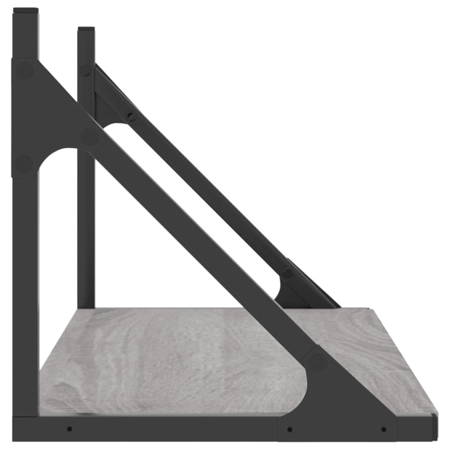 Wandschappen 2 St 60X25X25,5 Cm Bewerkt Hout Grijs Sonoma Eiken