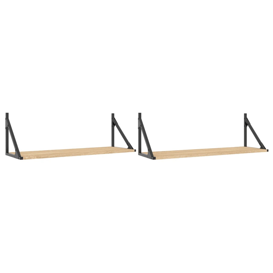Wandschappen 2 St 80X25X25,5 Cm Bewerkt Hout Sonoma Eikenkleur