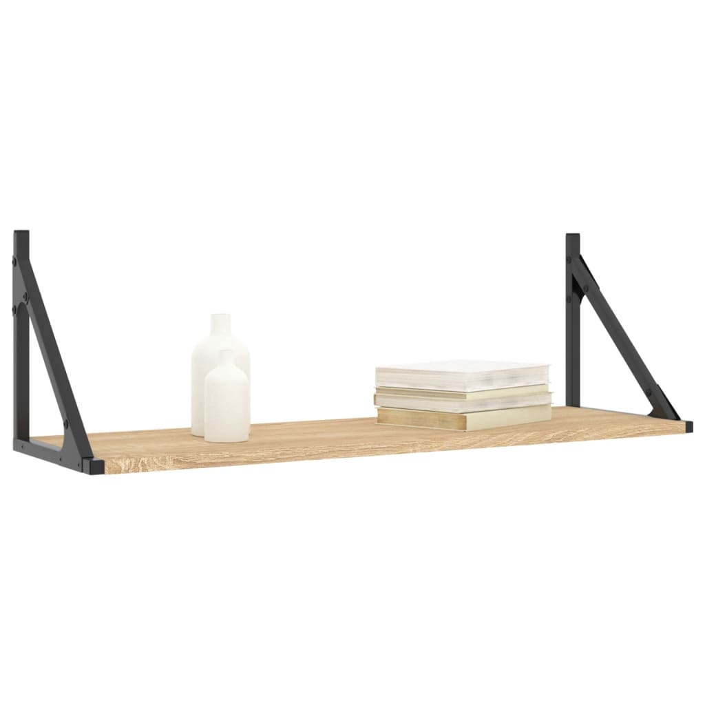 Wandschappen 2 St 80X25X25,5 Cm Bewerkt Hout Sonoma Eikenkleur