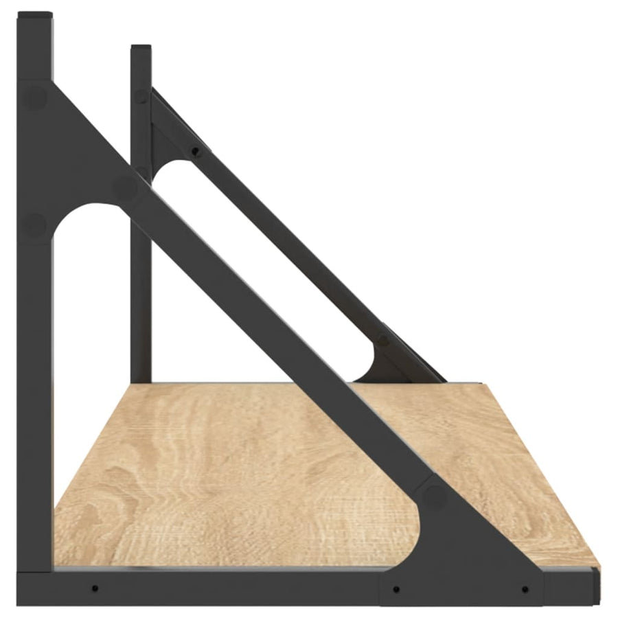 Wandschappen 2 St 80X25X25,5 Cm Bewerkt Hout Sonoma Eikenkleur