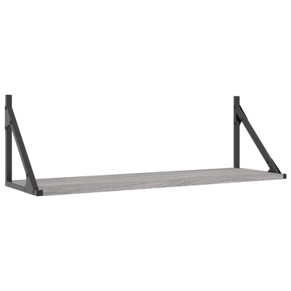 Wandschappen 80X25X25,5 Cm Bewerkt Hout Eiken Grijs Sonoma 80 x 25 x 25.5 cm