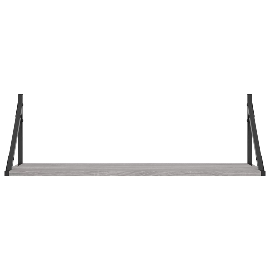 Wandschappen 80X25X25,5 Cm Bewerkt Hout Eiken Grijs Sonoma 80 x 25 x 25.5 cm