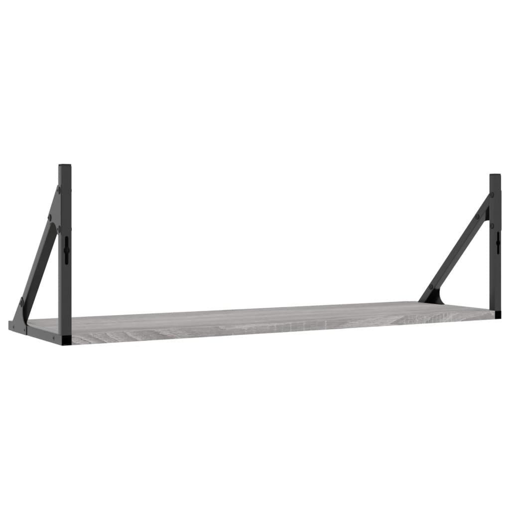 Wandschappen 80X25X25,5 Cm Bewerkt Hout Eiken Grijs Sonoma 80 x 25 x 25.5 cm