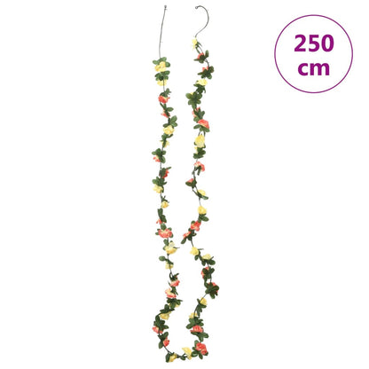 Kunstbloemslingers 6 St 250 Cm Zonsondergang Lenterood