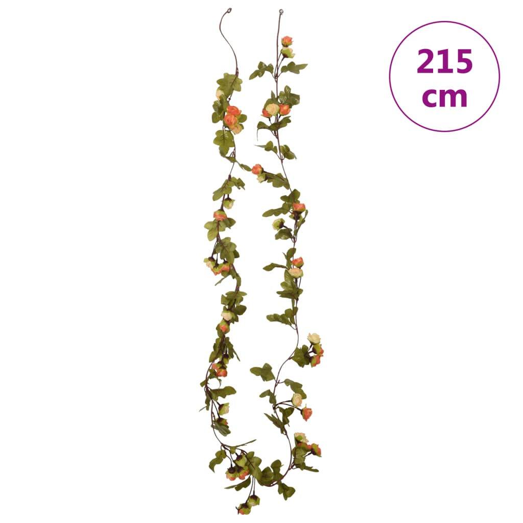 Kunstbloemslingers 6 St 215 Cm Zonsondergang Rood