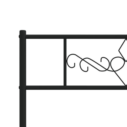 Bedframe met hoofd- en voeteneinde metaal zwart 100x190 cm 100 x 190 cm Zwart