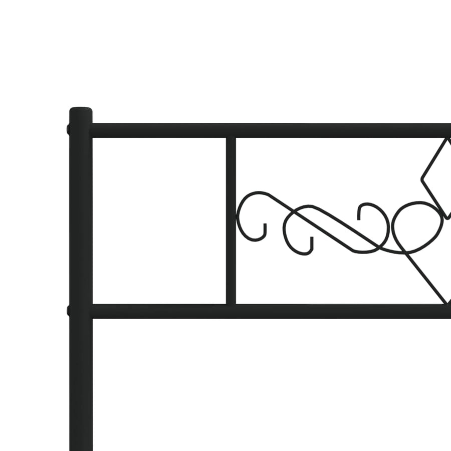 Bedframe met hoofd- en voeteneinde metaal zwart 100x190 cm 100 x 190 cm Zwart