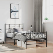 Bedframe metaal zwart 100x200 cm