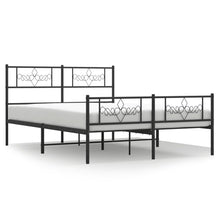 Bedframe met voetbord zonder matras metaal zwart 160x200 cm