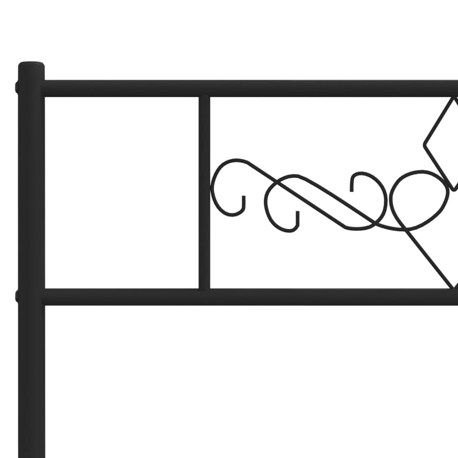 Bedframe met voetbord zonder matras metaal zwart 160x200 cm