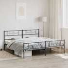 Bedframe metaal zwart 183x213 cm