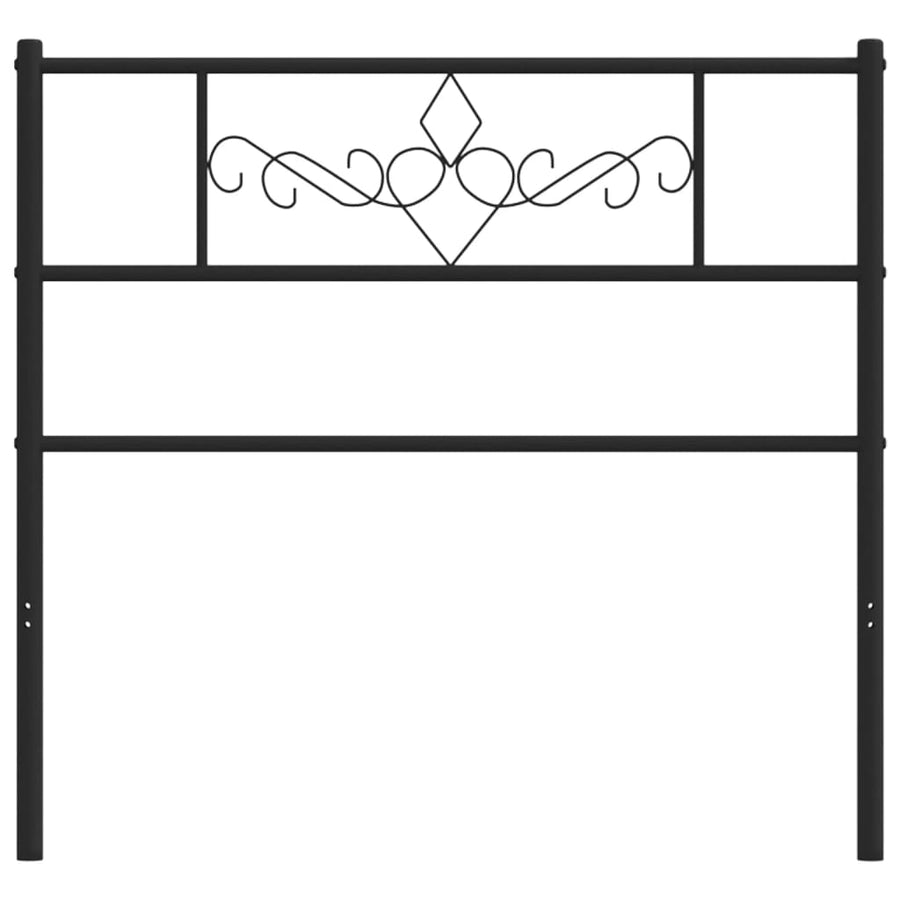 Hoofdbord 75 Cm Metaal Zwart