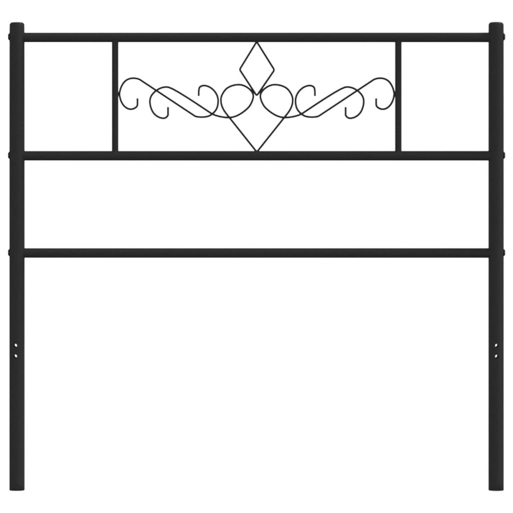 Hoofdbord 107 Cm Metaal Zwart