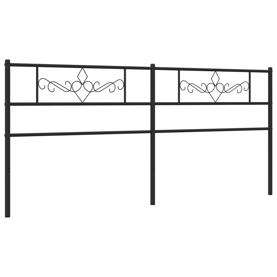Hoofdbord 200 Cm Metaal Zwart