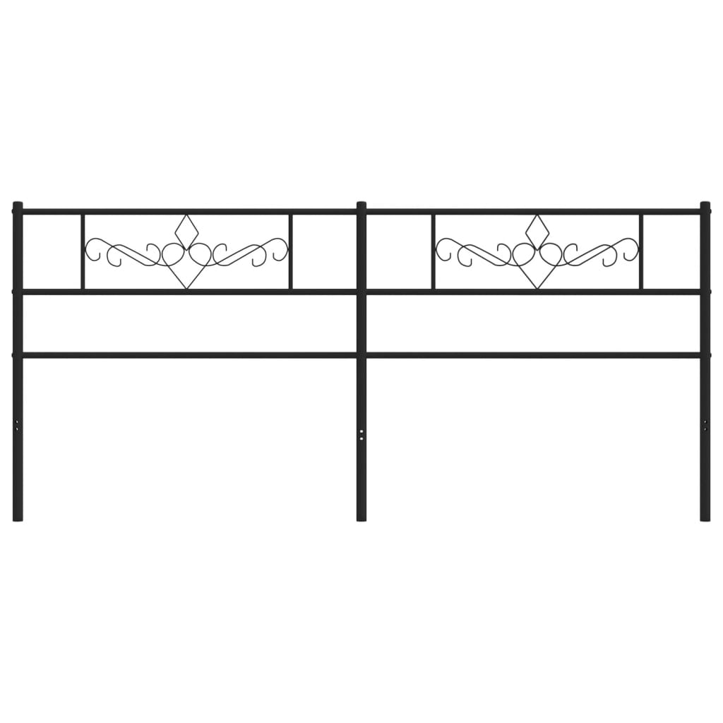 Hoofdbord 200 Cm Metaal Zwart