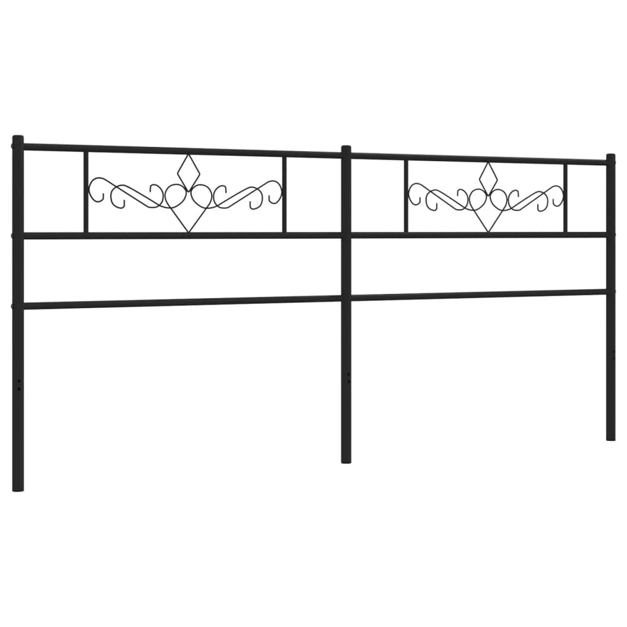 Hoofdbord 200 Cm Metaal Zwart