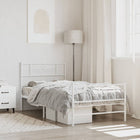 Bedframe metaal wit 107x203 cm