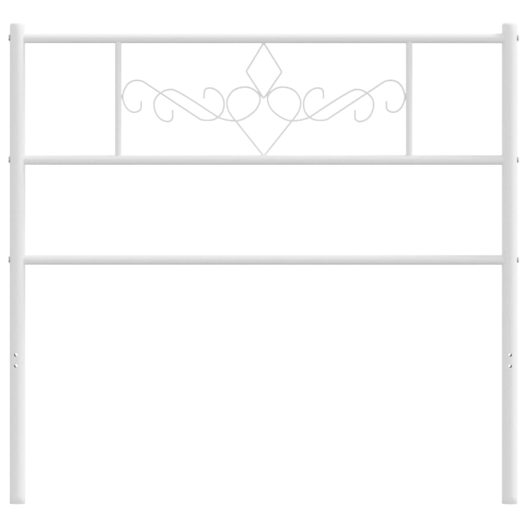 Vervangend hoofdbord 100 cm metaal wit