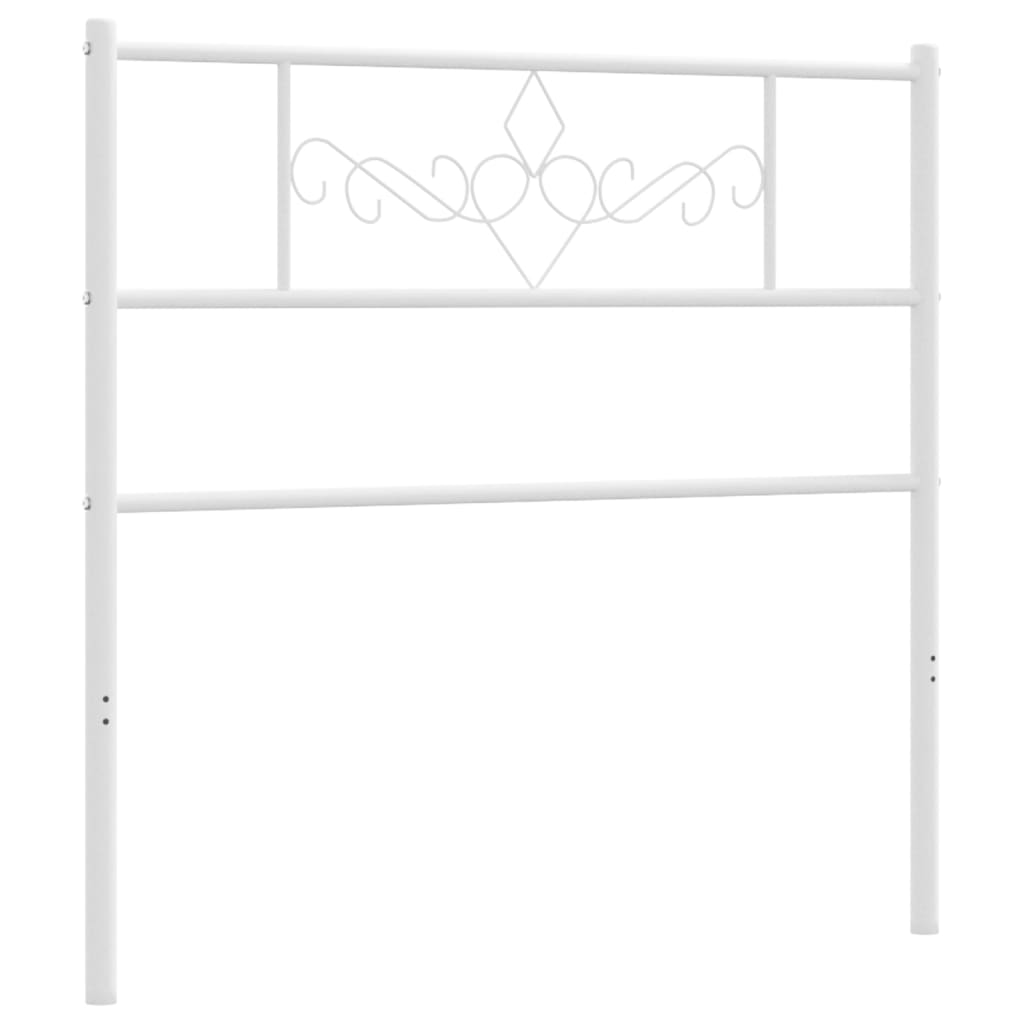 Vervangend hoofdbord 100 cm metaal wit