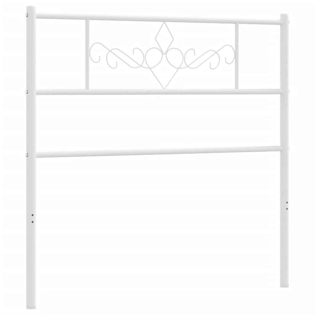 Hoofdbord 107 Cm Metaal Wit