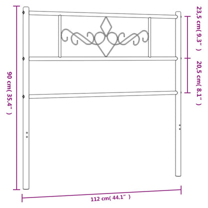 Hoofdbord 107 Cm Metaal Wit
