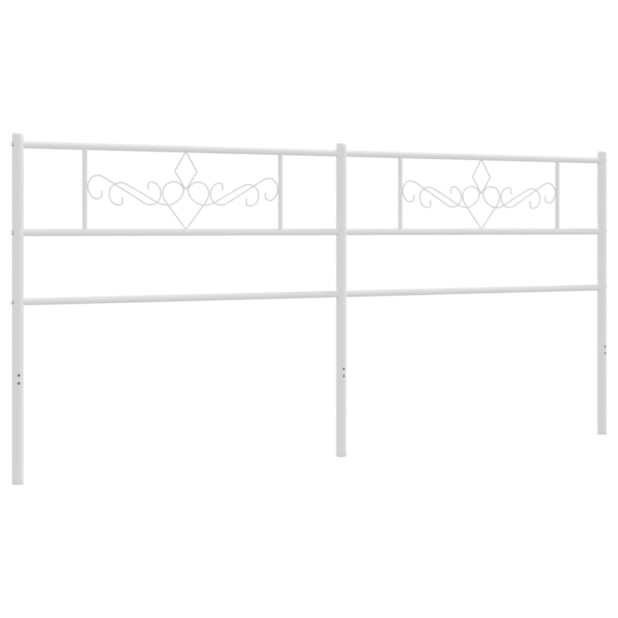 Hoofdbord 193 Cm Metaal Wit