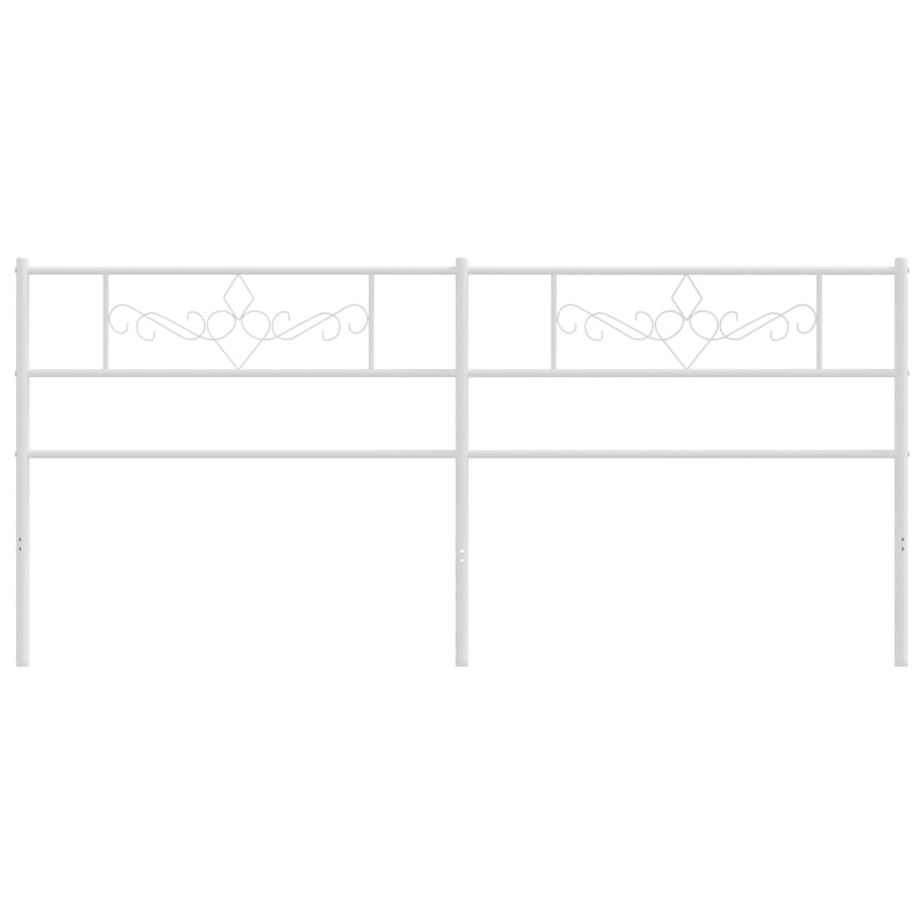 Hoofdbord 200 Cm Metaal Wit