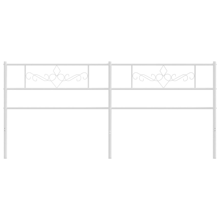 Hoofdbord 200 Cm Metaal Wit