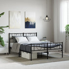 Bedframe metaal zwart 135x190 cm