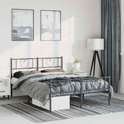 Bedframe metaal zwart 150x200 cm