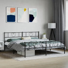 Bedframe metaal zwart 180x200 cm