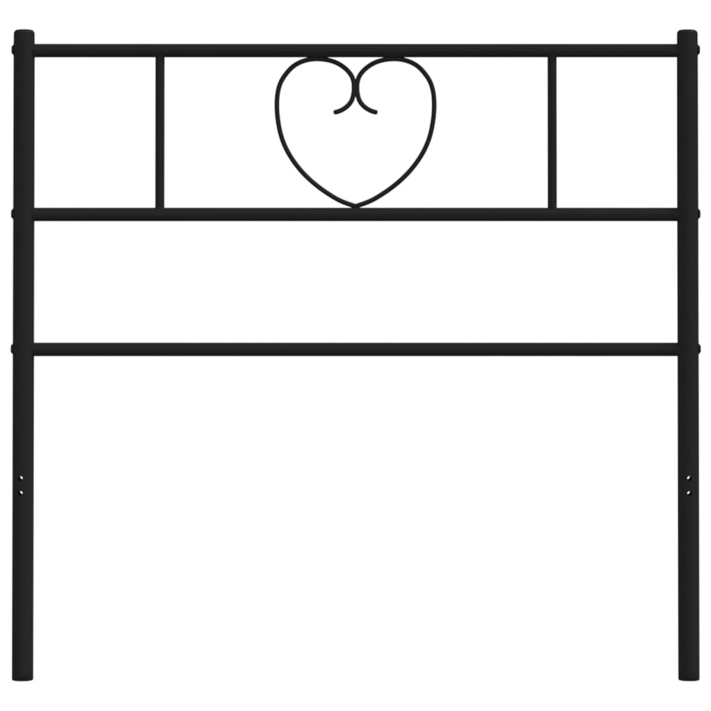Hoofdbord 75 Cm Metaal Zwart