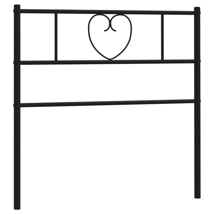 Hoofdbord 90 Cm Metaal Zwart