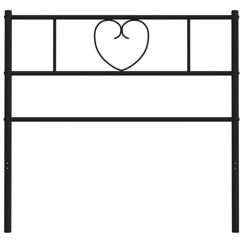 Hoofdbord 90 Cm Metaal Zwart