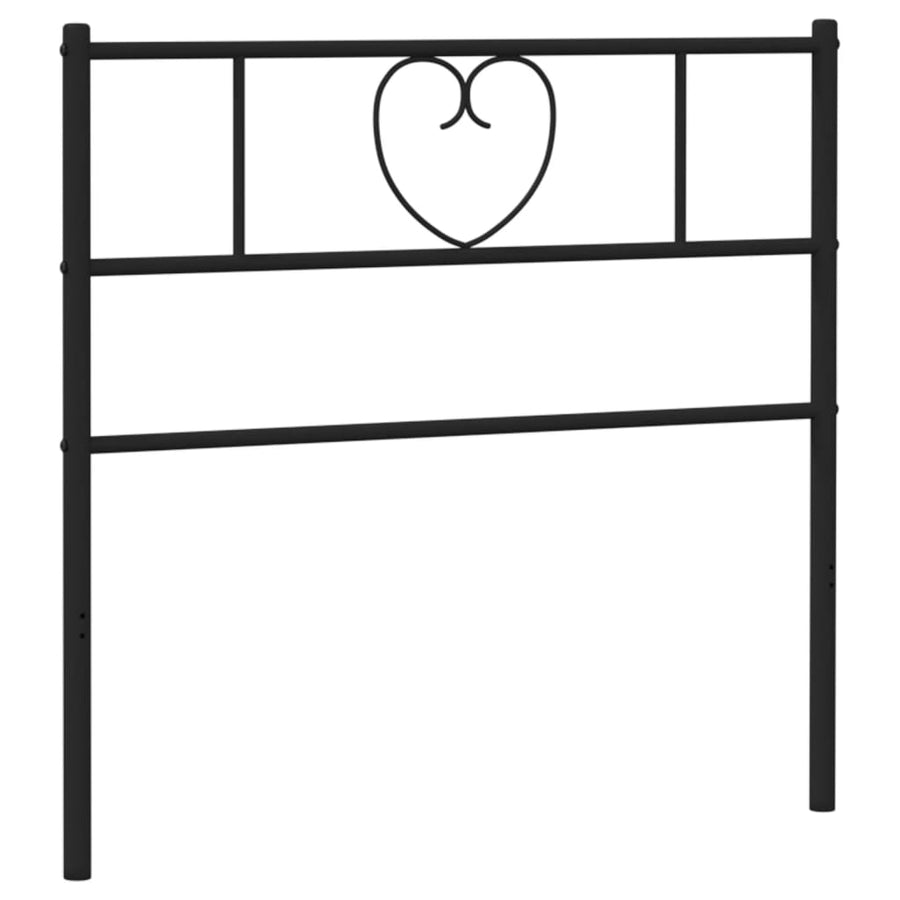 Hoofdbord 107 Cm Metaal Zwart